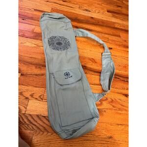 Gaiam Canvas  Print Yoga Mat Bag Zipper Pocket